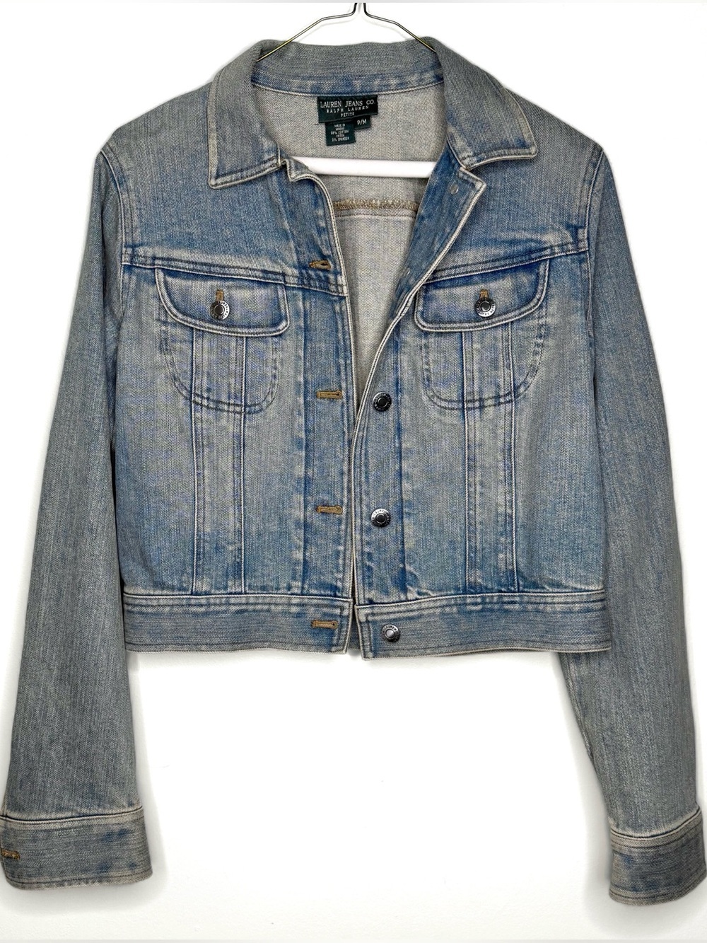 Vintage Y2K Lauren Jeans Co. Ralph Lauren Cropped Denim Trucker Jacket PM